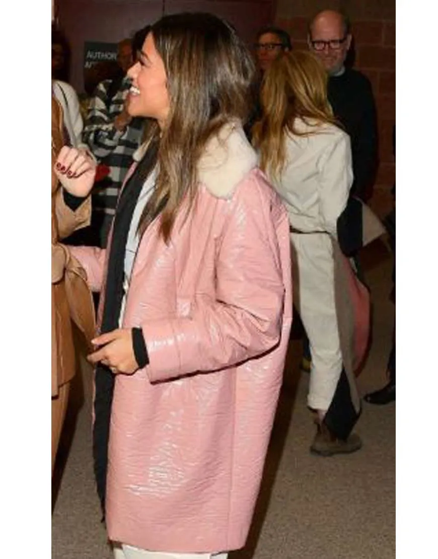 Gina Rodriguez Coat | Gina Rodriguez Pink Leather Coat - Ujackets.com