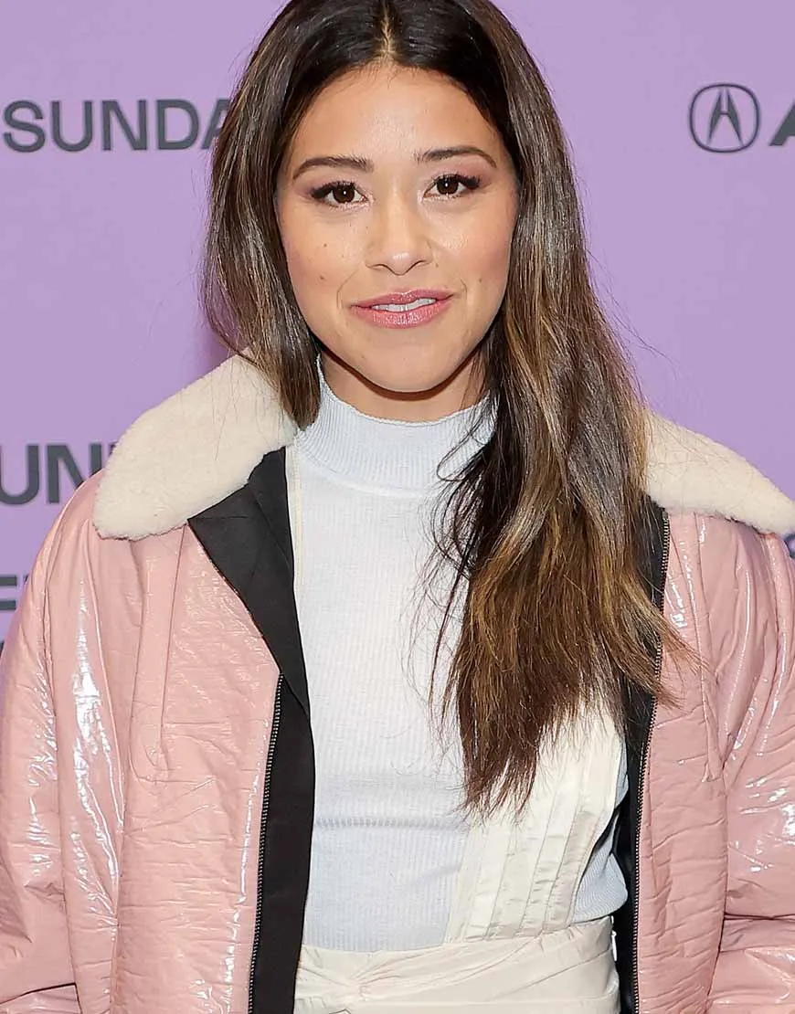 Gina Rodriguez Coat | Gina Rodriguez Pink Leather Coat - Ujackets.com