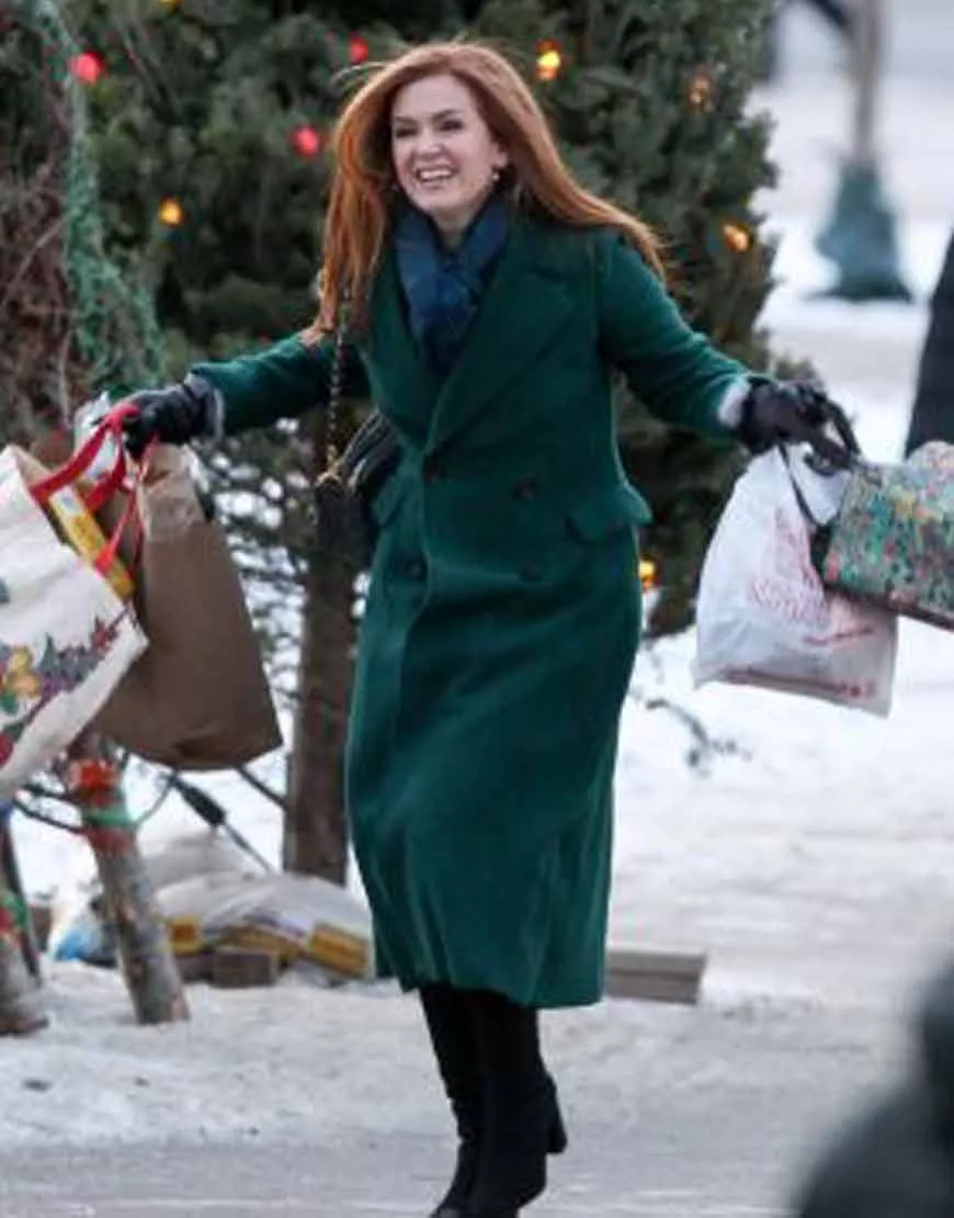 Godmothered Isla Fisher Green Coat | Mackenzie Green Coat | Ujackets