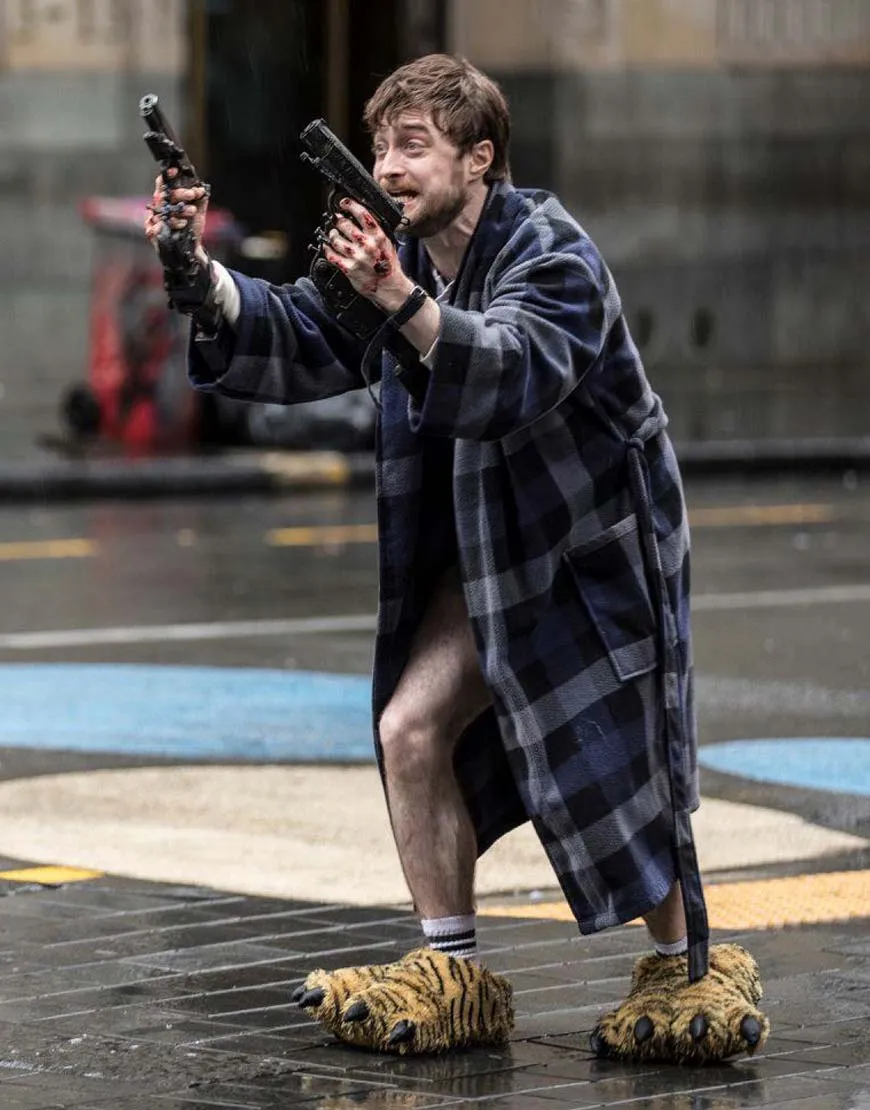 Guns Akimbo Daniel Radcliffe Coat | Miles Long Woolen Coat | 40% OFF