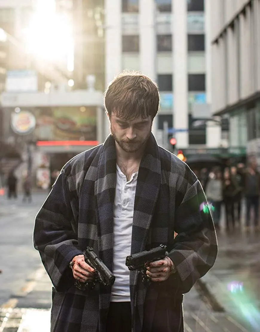 Guns Akimbo Daniel Radcliffe Coat | Miles Long Woolen Coat | 40% OFF