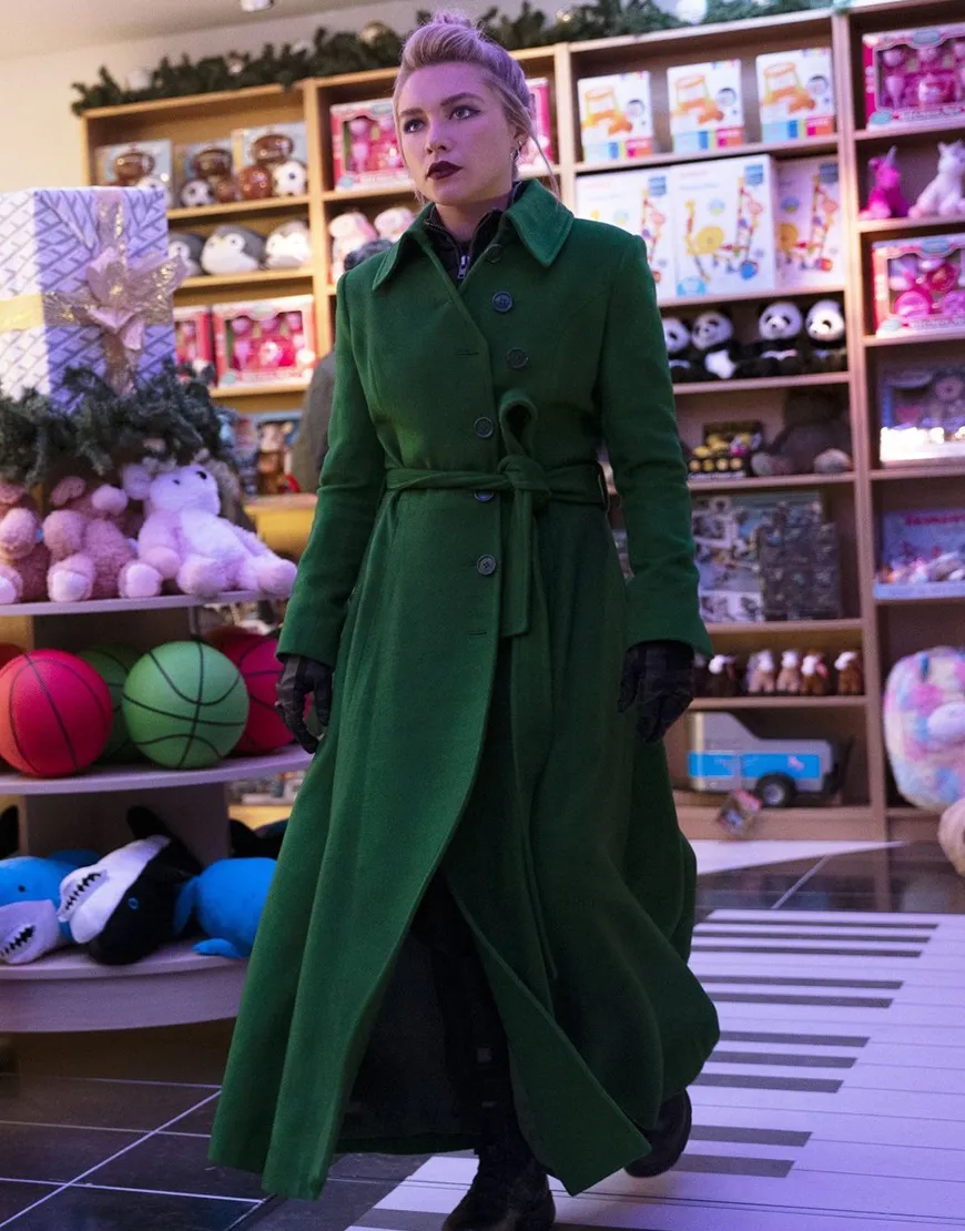 Hawkeye 2021 Florence Pugh Green Coat | Yelena Belova Trench Coat