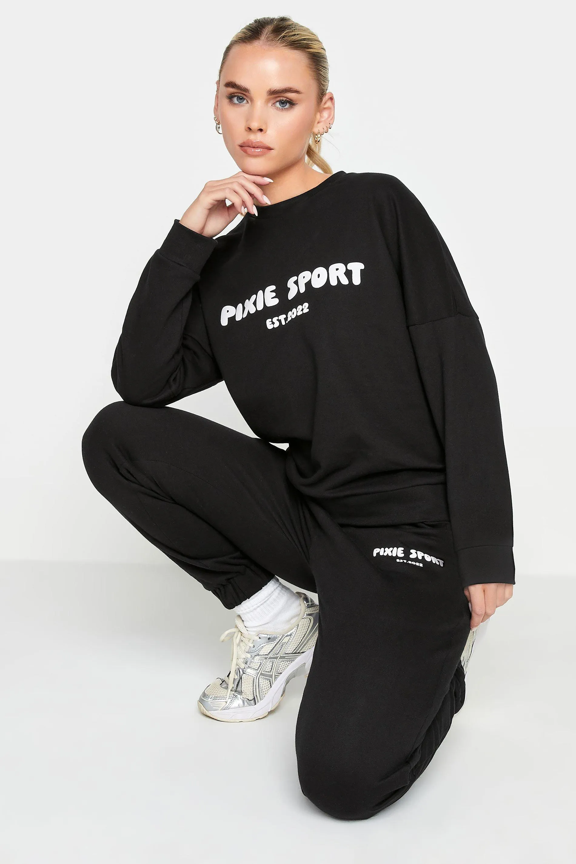 Hoodies & Sweatshirts | Petite 'Pixie Sport' Slogan Sweatshirt | PixieGirl