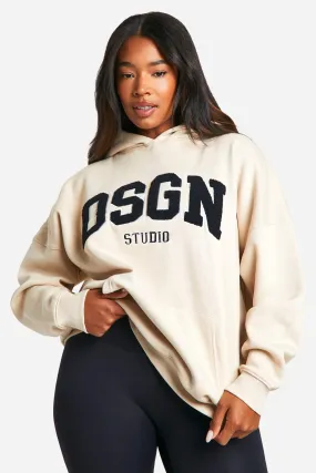 Hoodies & Sweatshirts | Plus Dsgn Slogan Towelling Applique Hoodie | boohoo