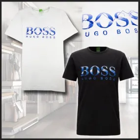 Hugo Boss  |Cotton Short Sleeves Logo T-Shirts