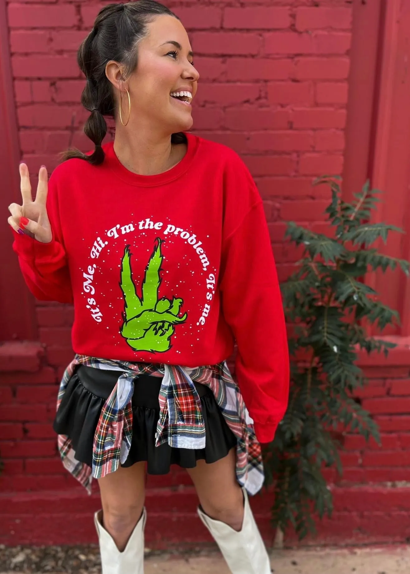 I'm The Problem  Grinch Sweatshirt | Red