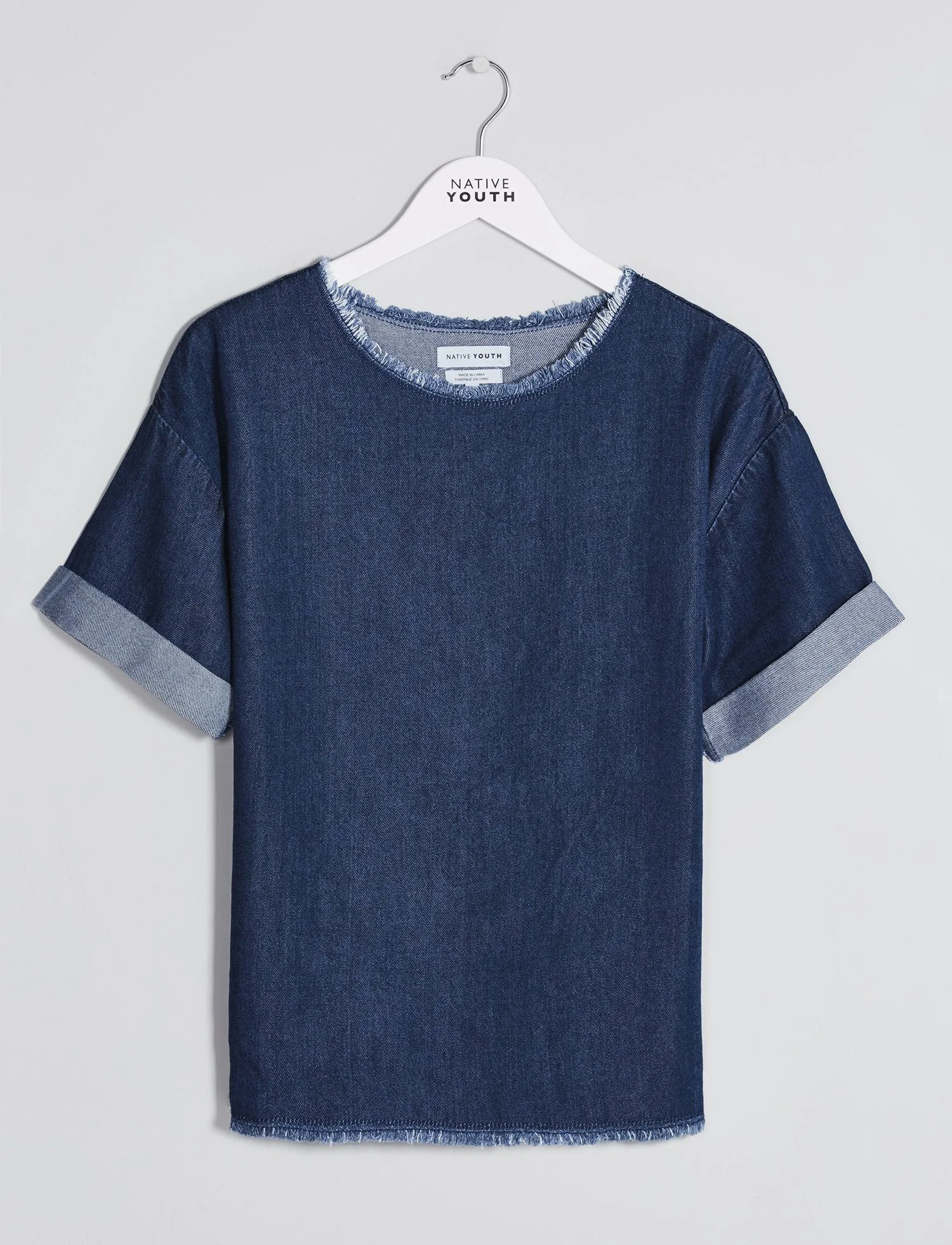 Indigo Oversized Stream Tencel Tee