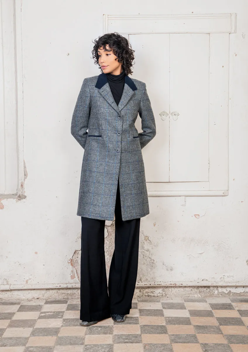 Isabella Tweed Coat - Grey Check