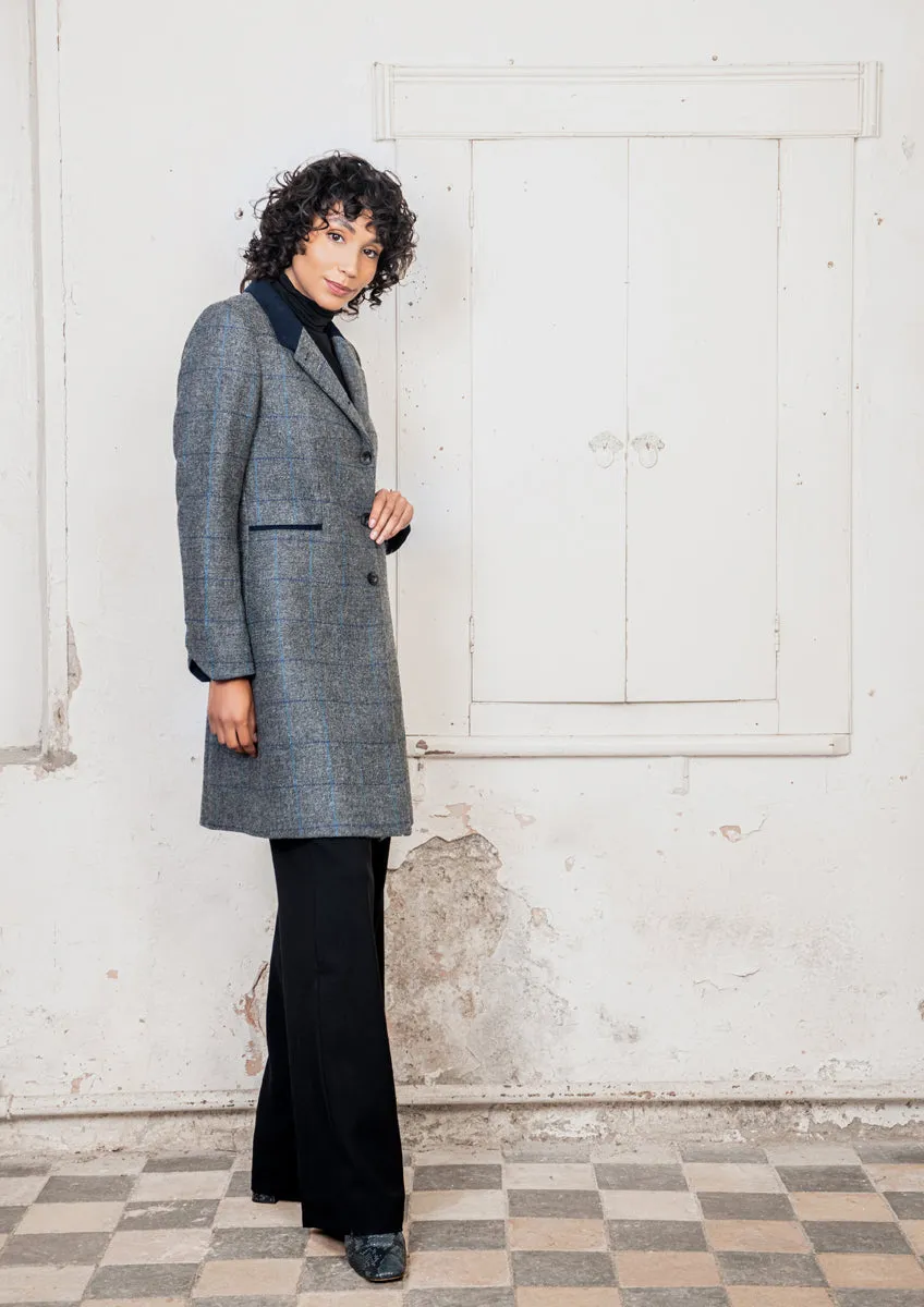 Isabella Tweed Coat - Grey Check