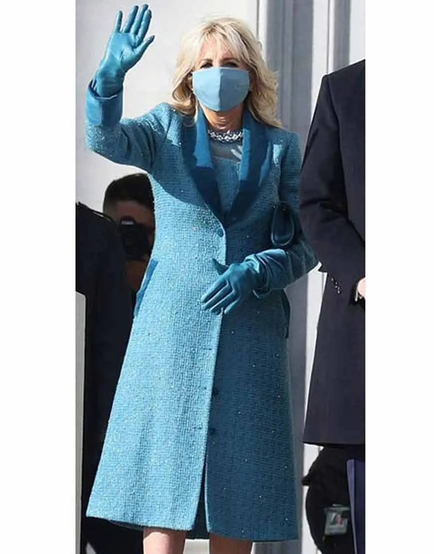 Jill Biden Blue Trench Coat