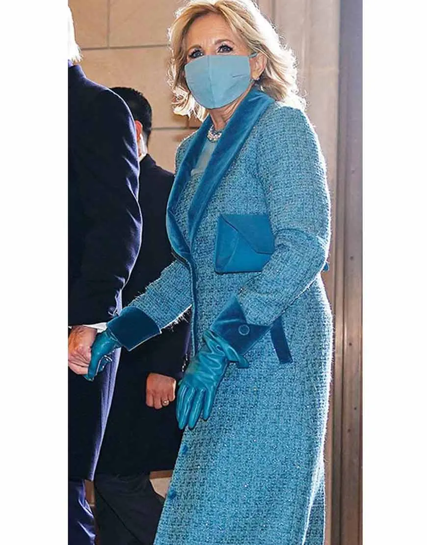 Jill Biden Blue Trench Coat