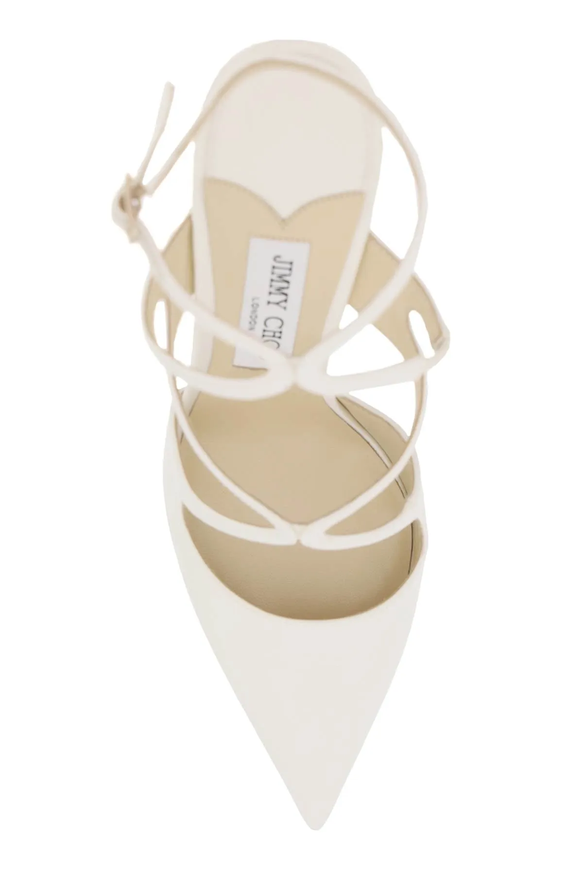 JIMMY CHOO Elegant Satin Pumps with Adjustable Ankle Strap - 95mm Heel