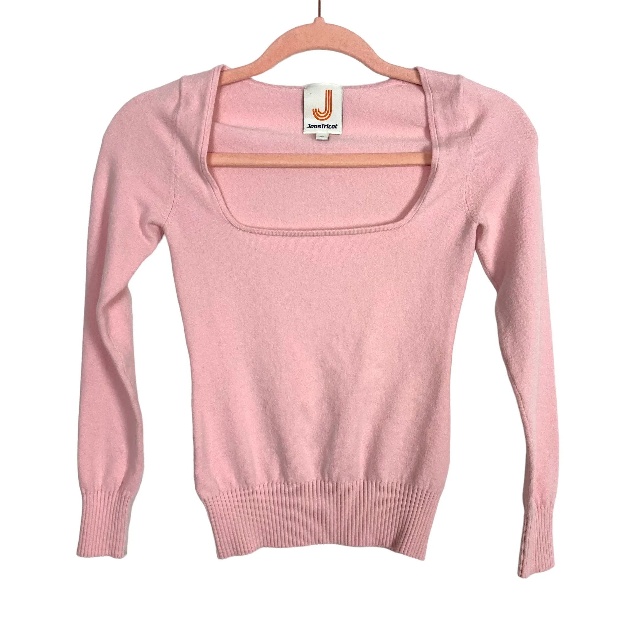 JoosTricot Pink Silk Blend Square Neck Lightweight Sweater- Size XS (sold out online)