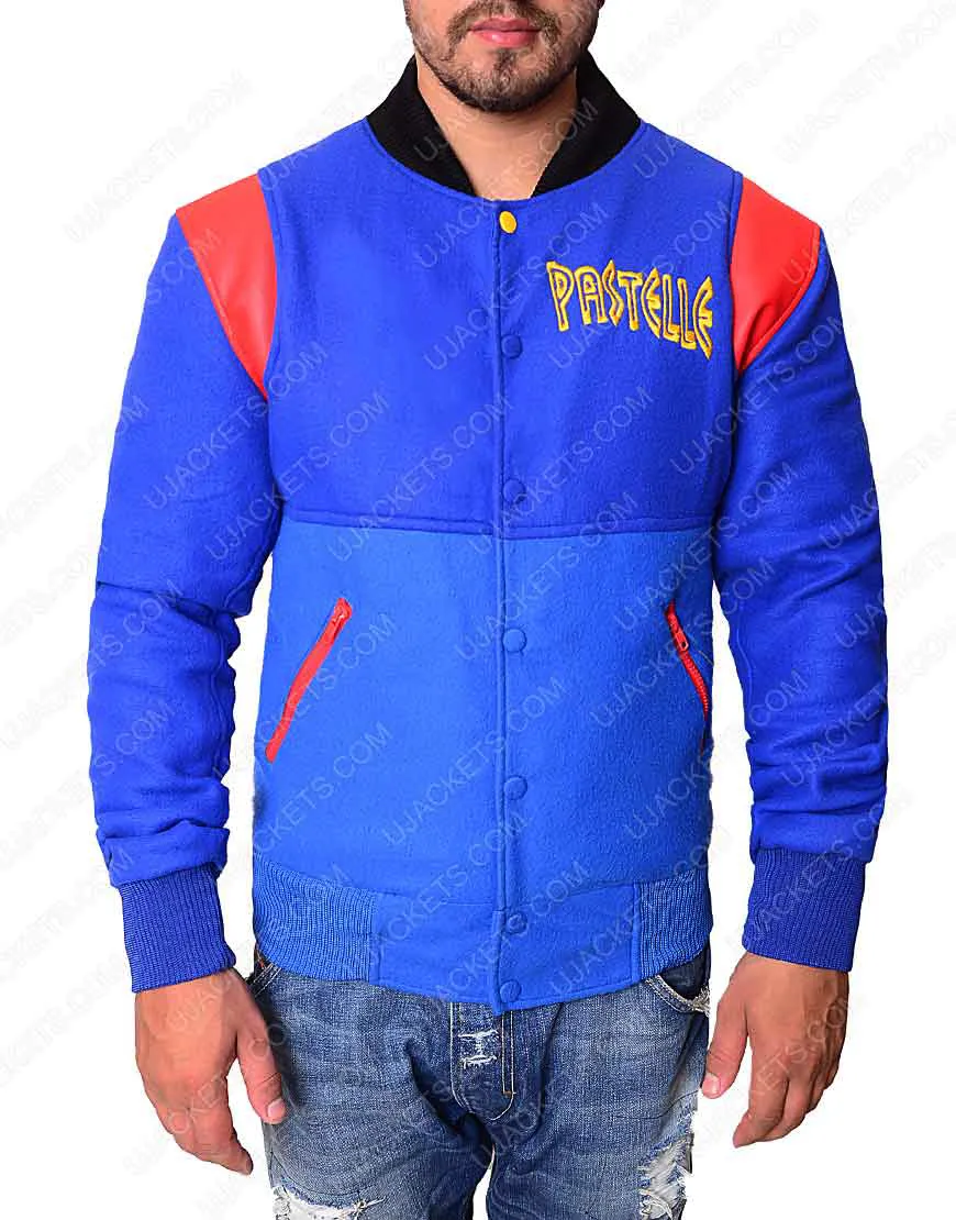 Kanye West Pastelle Jacket - Blue Baseball Varsity Jacket