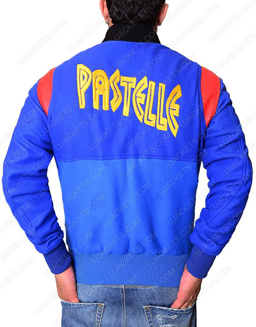 Kanye West Pastelle Jacket - Blue Baseball Varsity Jacket