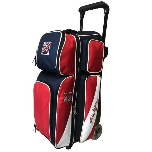 KR Strikeforce Fast Triple Roller Red/White/Blue Bowling Bag