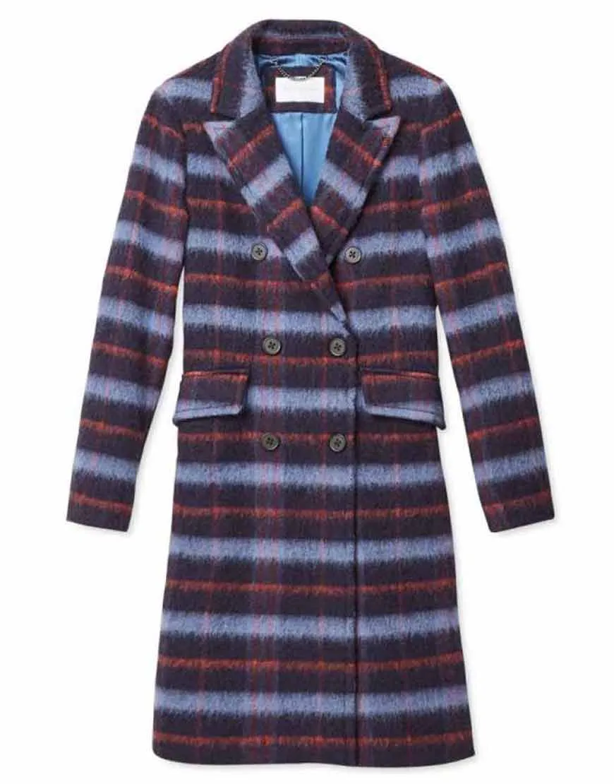 Legacies S03 Jenny Boyd Plaid Coat | Lizzie Saltzman Blue Plaid Coat