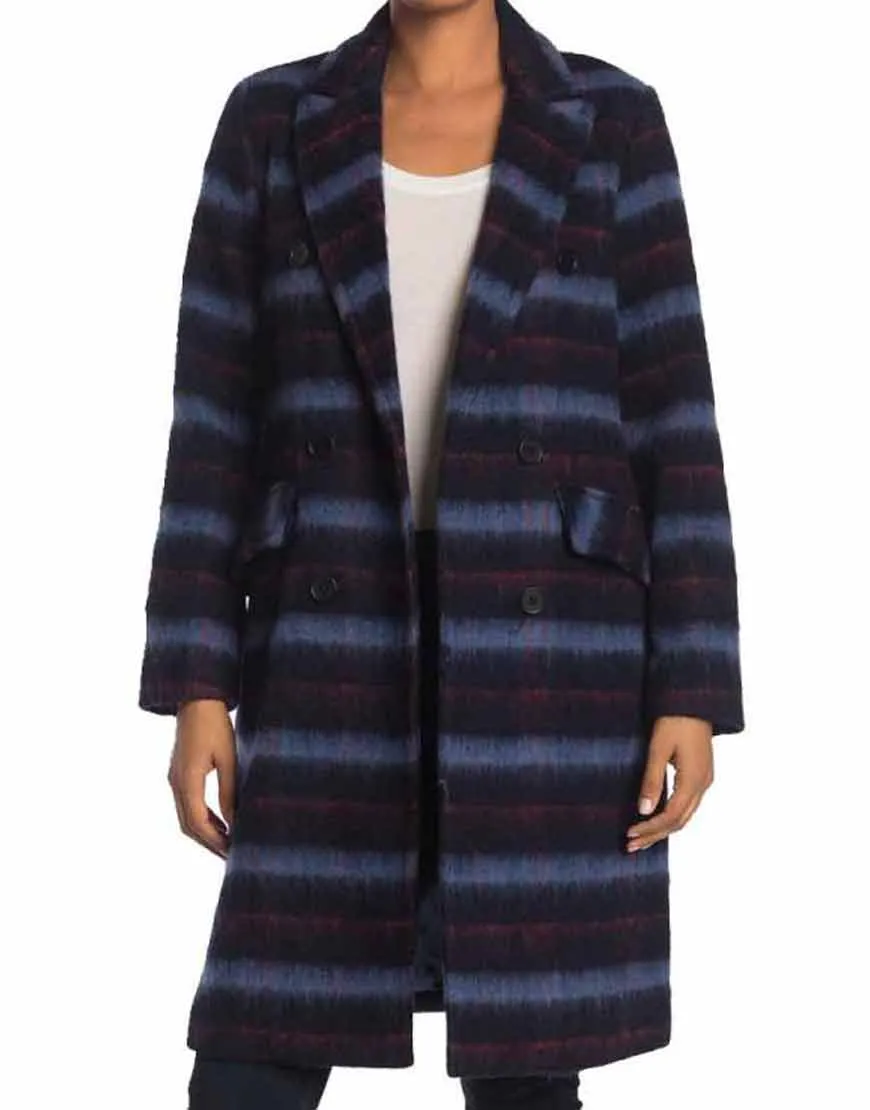 Legacies S03 Jenny Boyd Plaid Coat | Lizzie Saltzman Blue Plaid Coat