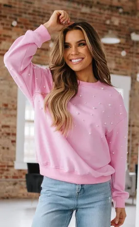 LEO PEARL ROUND NECK SWEATSHIRT | BONBON