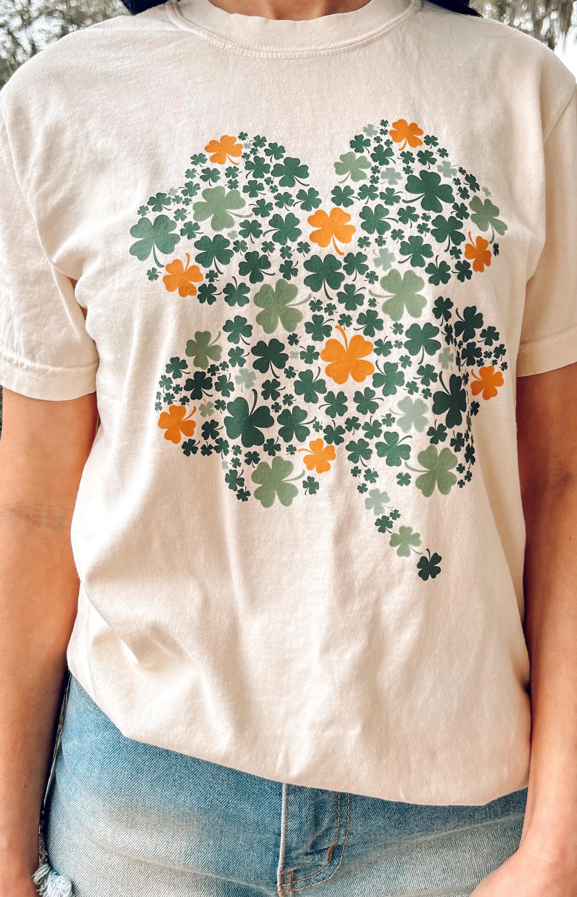 Lucky Clover Tee | Cream