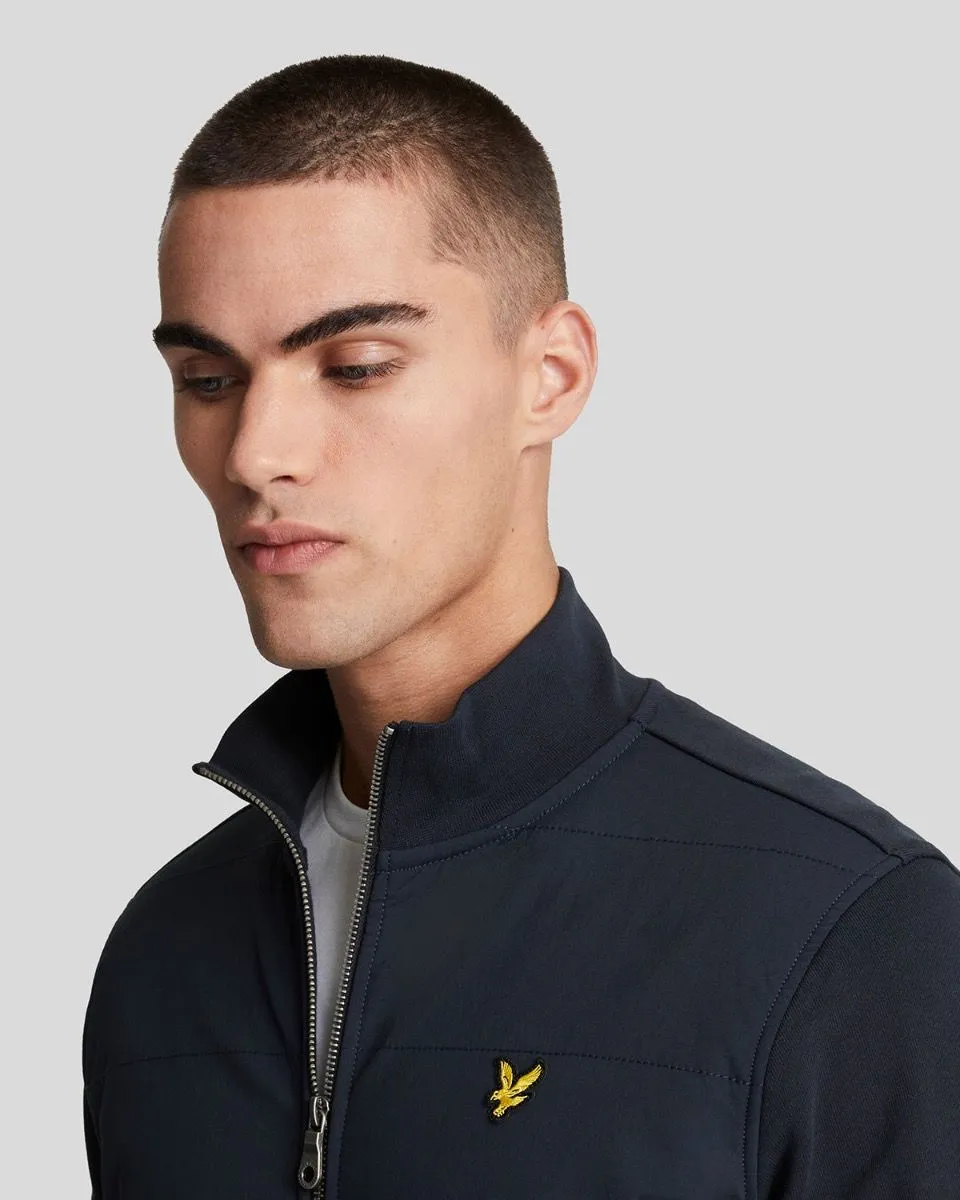 Lyle & Scott Hybrid Baffled Track Jacket Dark Navy