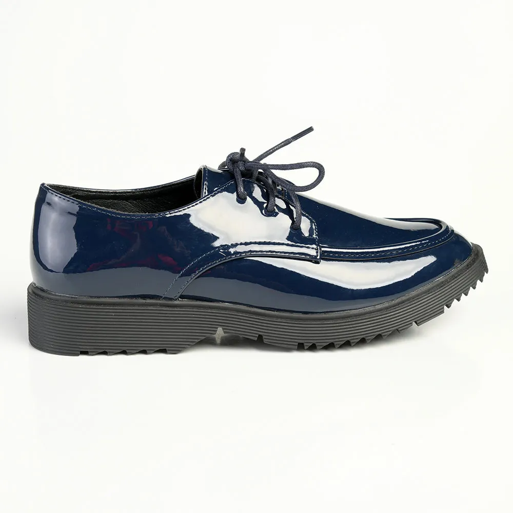 Madison Peggy Lace Up Boyfriend Shoe -navy