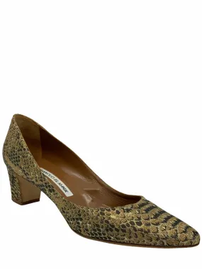 Manolo Blahnik Jacquard Pumps Size 7.5