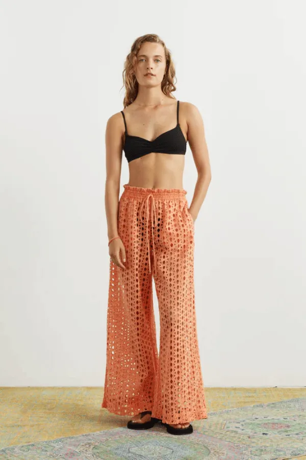 Mati Broderie Pant Pomelo