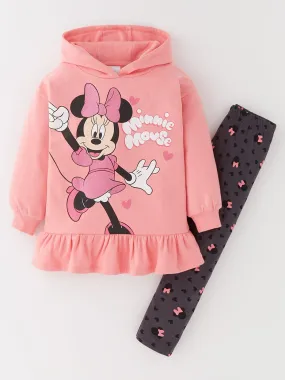 Minnie Mouse Disney Minnie Mouse 2 Piece Glitter Print Hoody And Legging Set