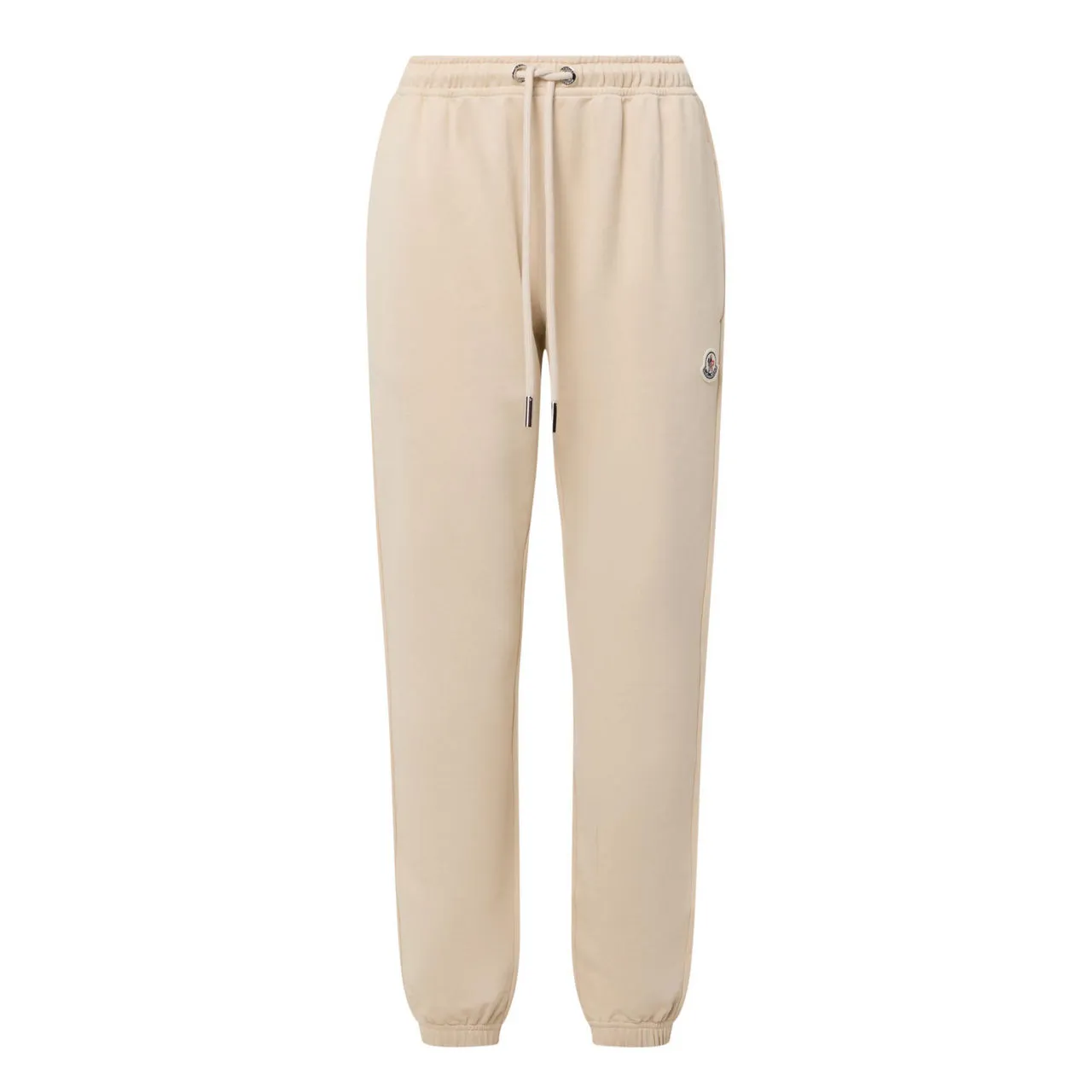 MONCLER Logo Badge Drawstring Sweatpants - Beige