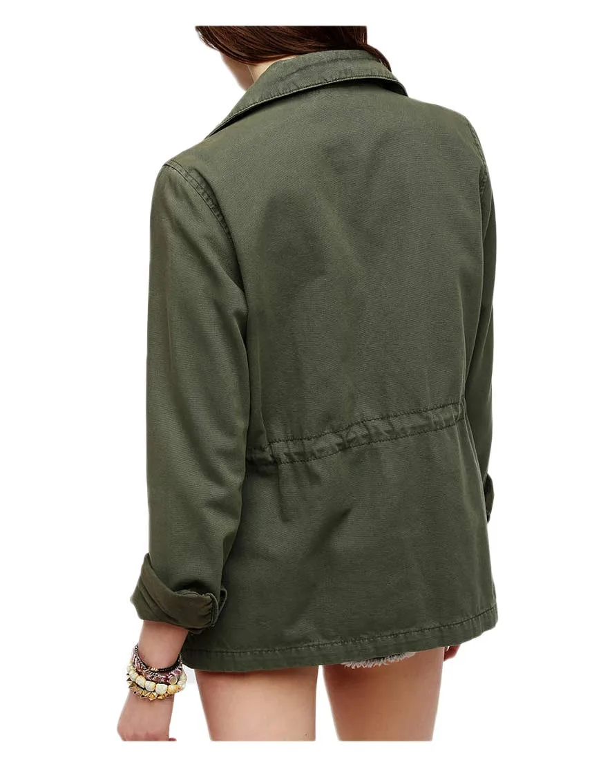 Multi Pockets Women's Military Green Jacket - UJackets