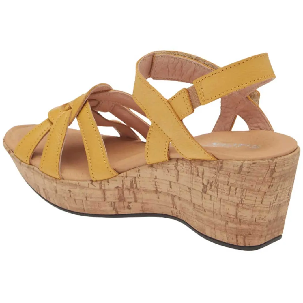 Naot Tropical Wedge Sandal Marigold Leather (Women's)