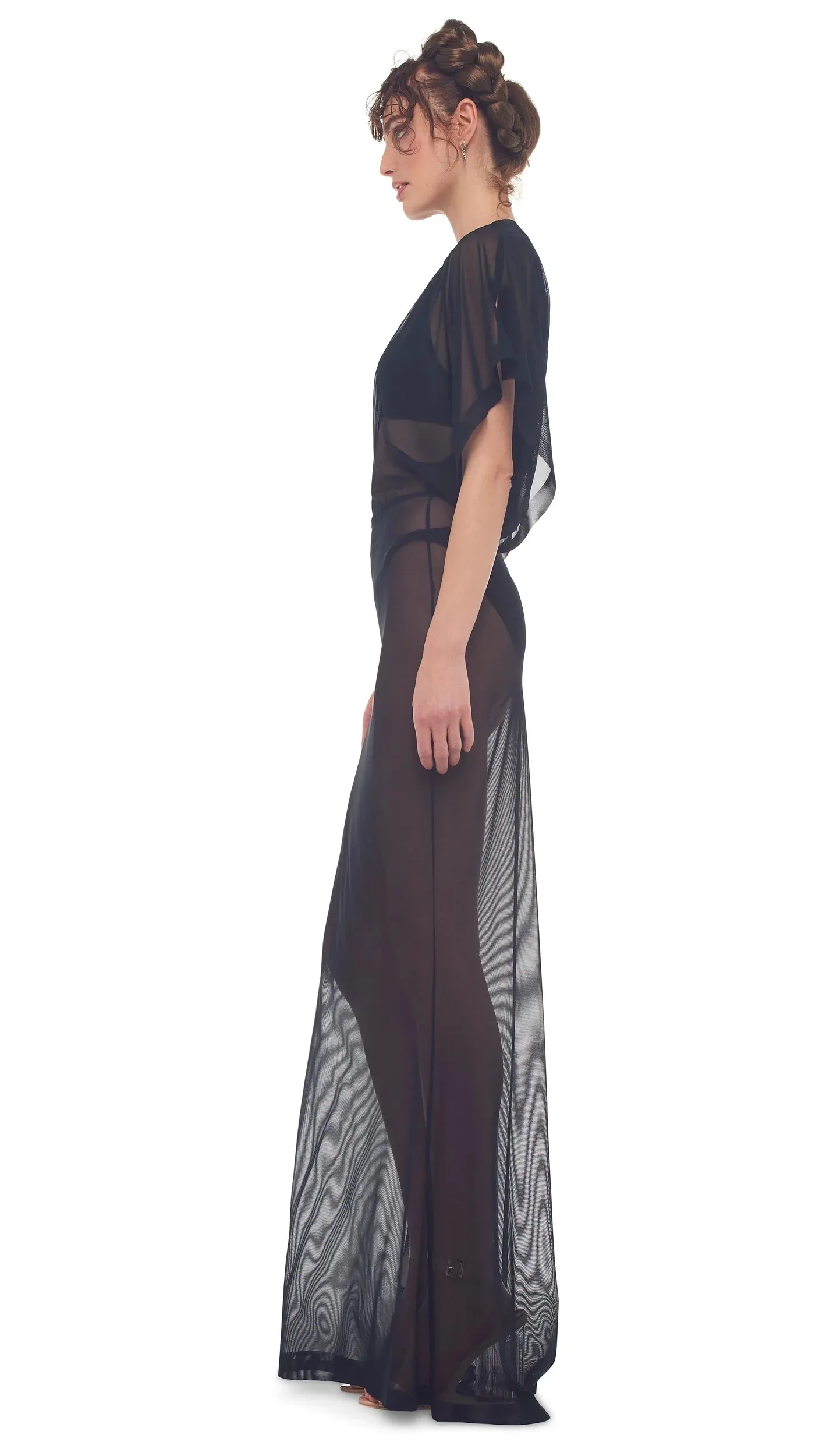 Norma Kamali - Obie Gown - Black Mesh