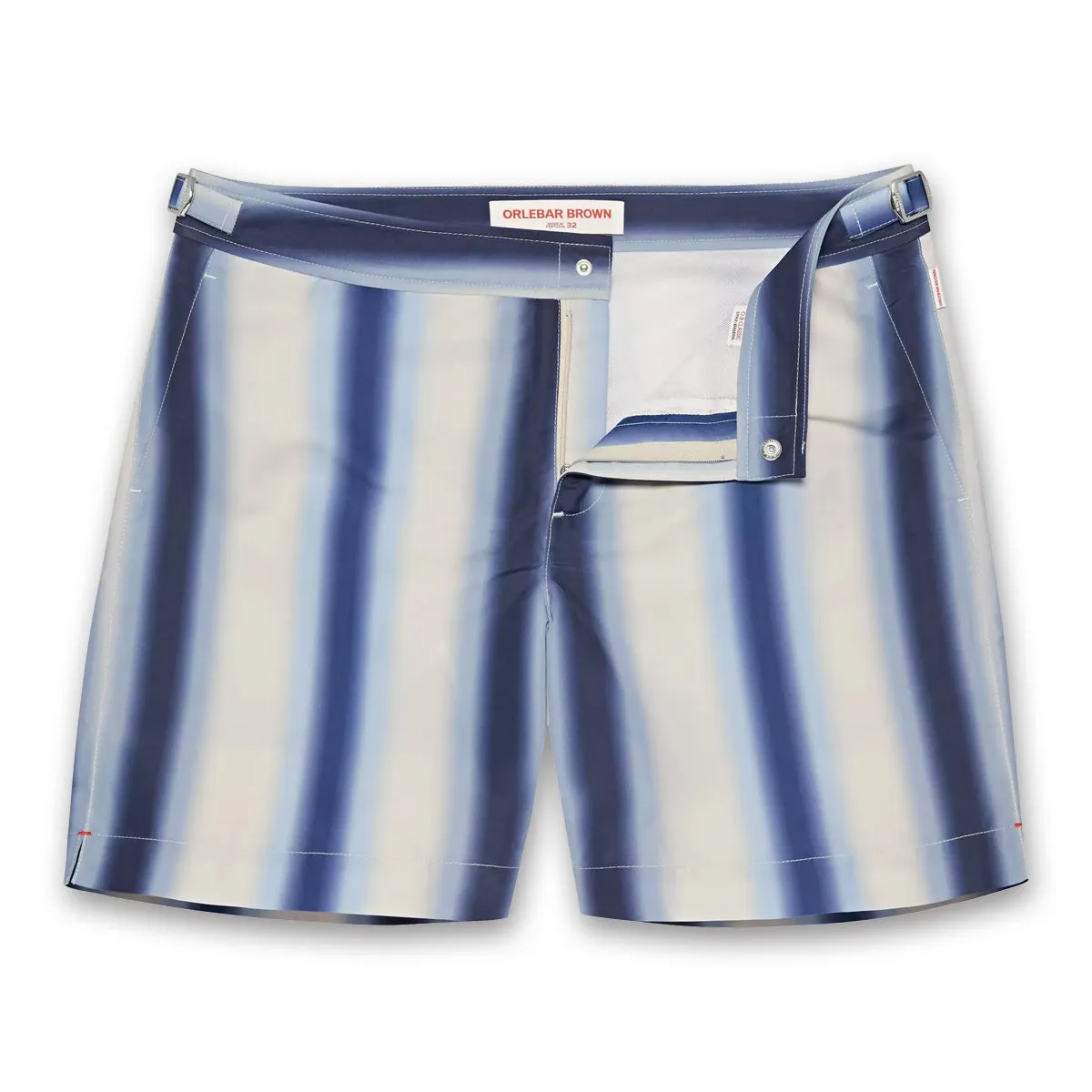 Orlebar Brown - Bulldog Striped Swim Shorts in Sea Mist