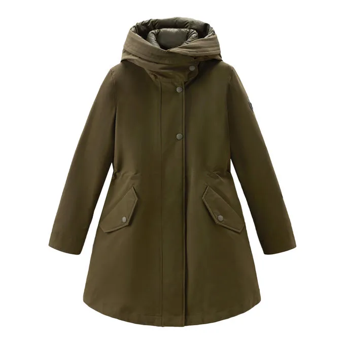 PARKA LONG MILITARY 3IN1 Woman Dark Green 