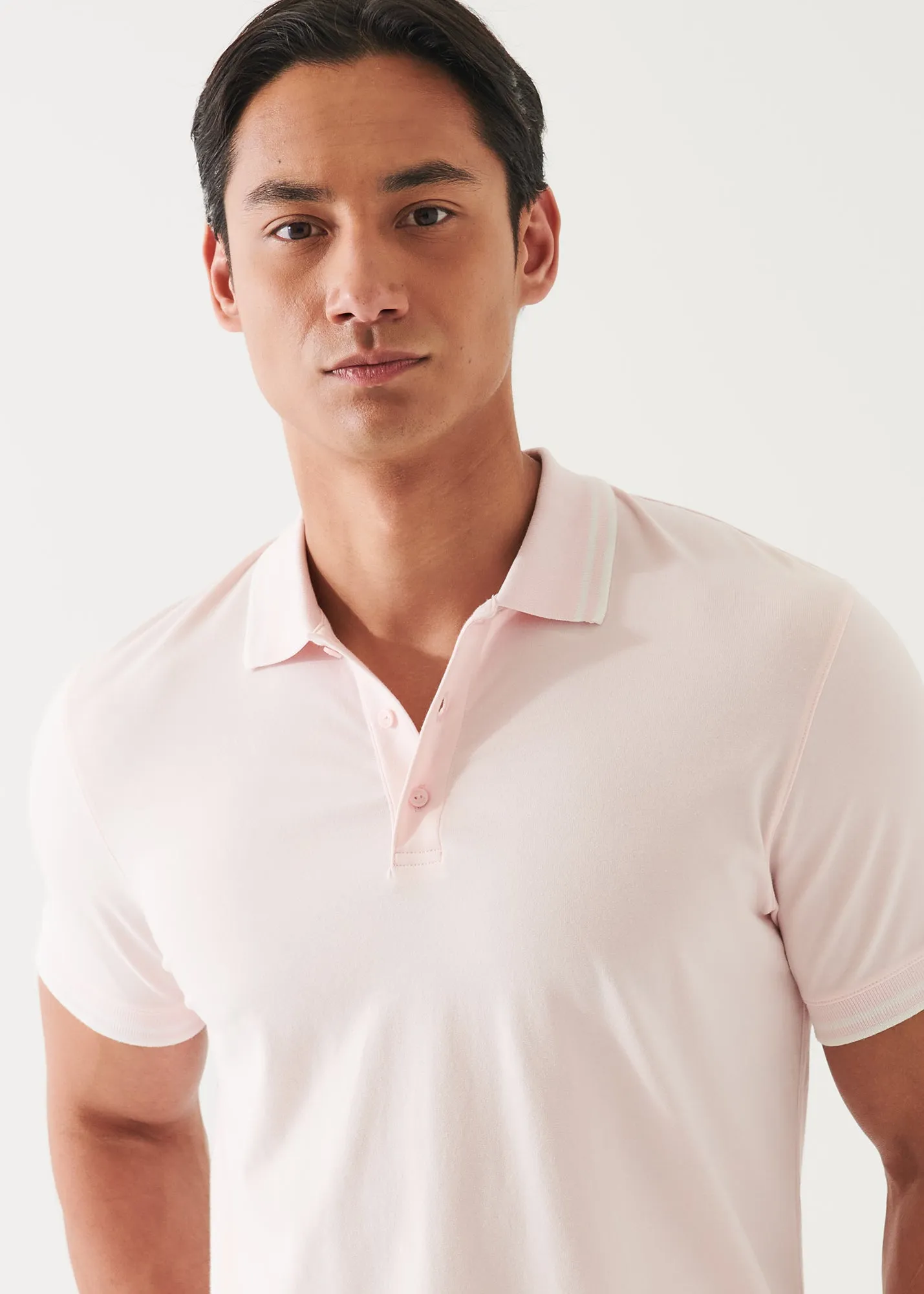 PIMA COTTON STRETCH TIPPED POLO