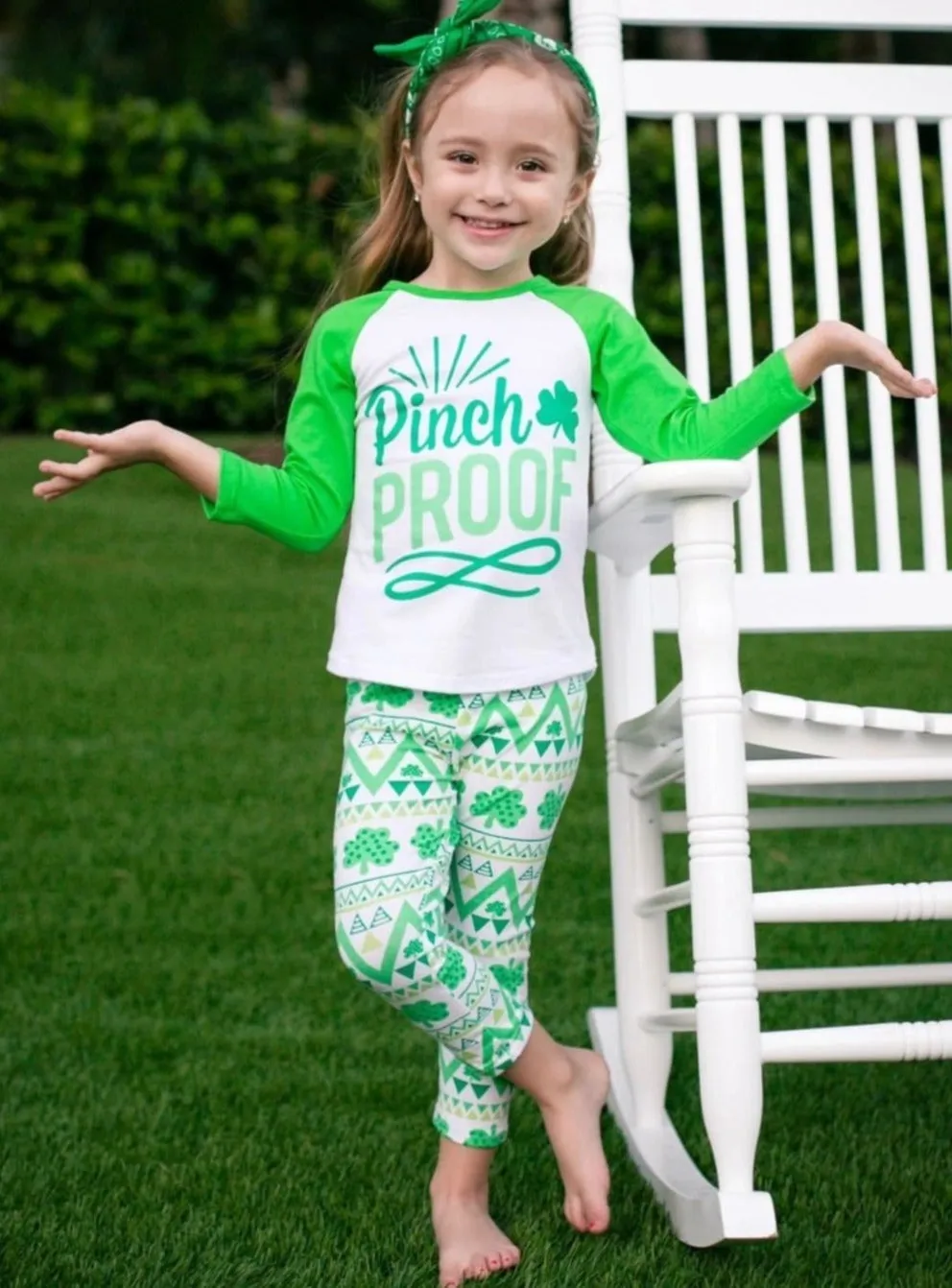 Pinch Proof Clover Print Legging Set