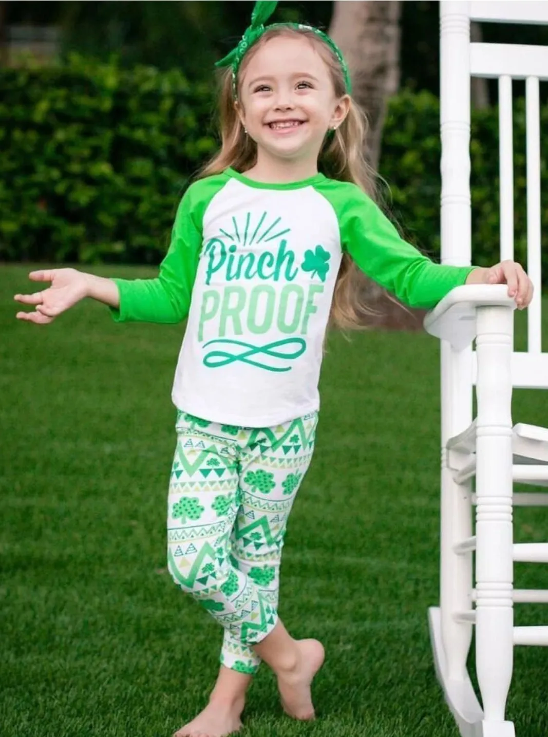 Pinch Proof Clover Print Legging Set