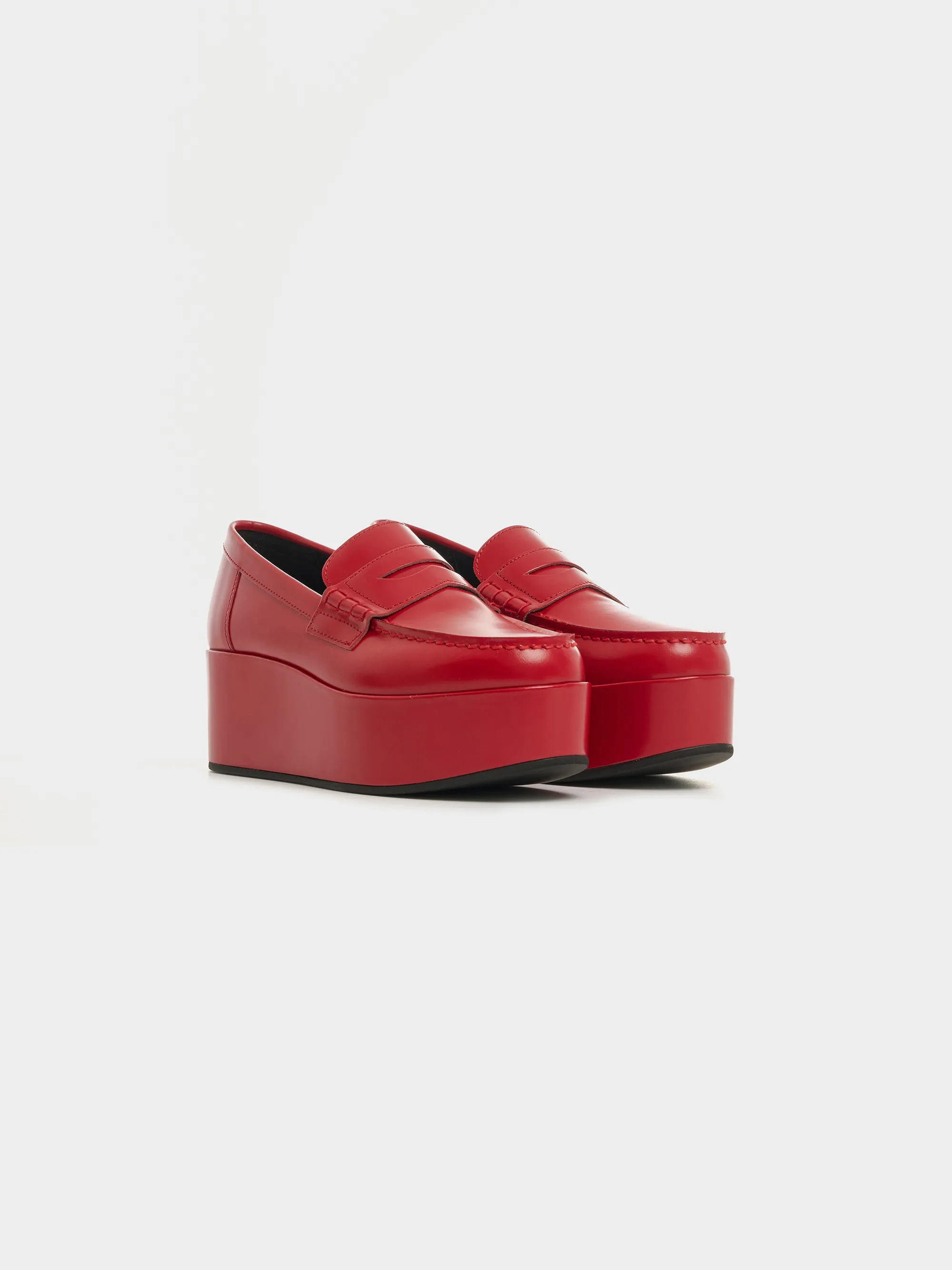 Platform Loafer, Red