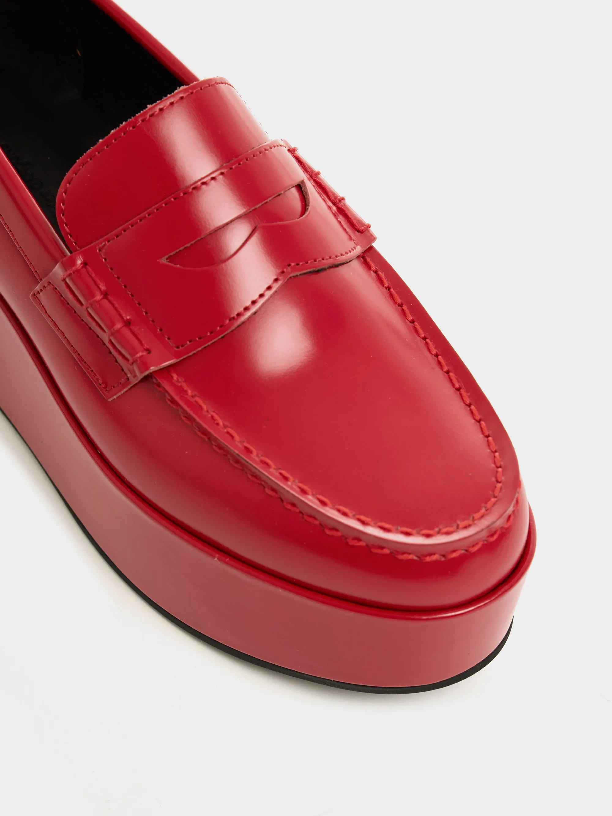 Platform Loafer, Red