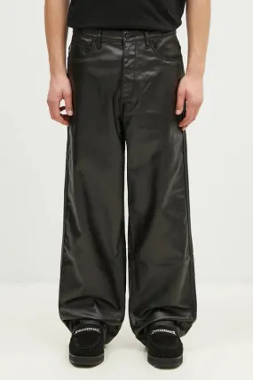 PLEASURES cotton trousers Latex Formula black color P24F039