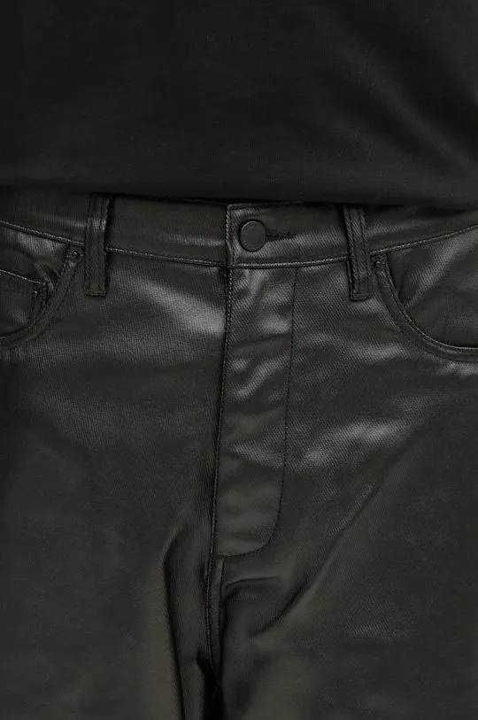 PLEASURES cotton trousers Latex Formula black color P24F039