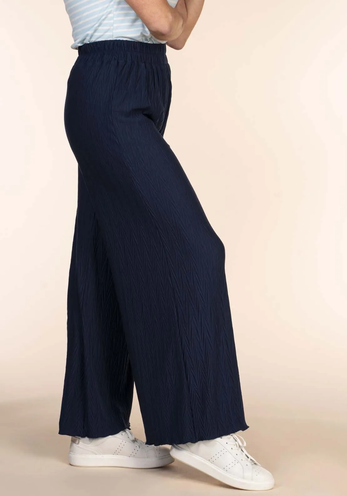 Pleated Pant - Navy