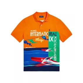 Polo Ralph Lauren Cotton Speedboat Polo Shirt (Orange Multi)