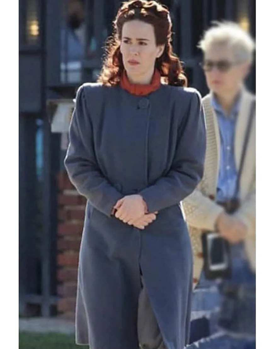 Ratched Nurse Mildred Coat | Sarah Paulson Wool Blend Coat