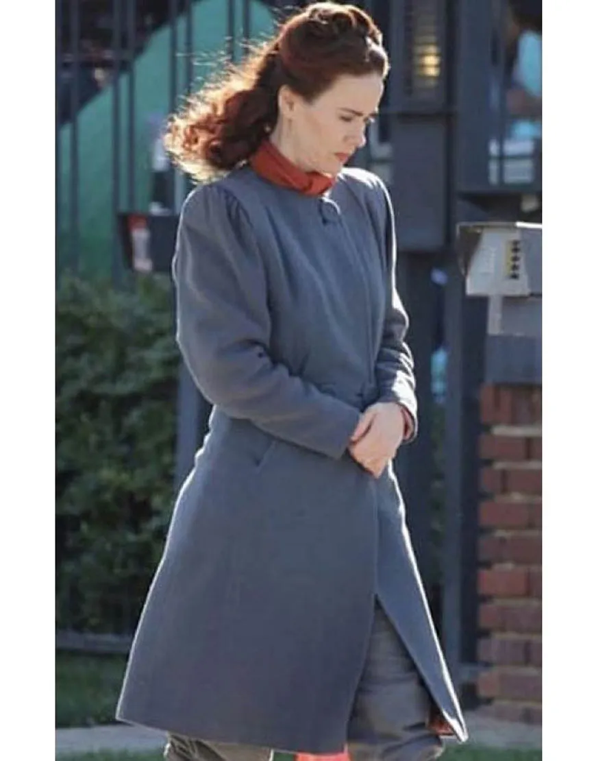 Ratched Nurse Mildred Coat | Sarah Paulson Wool Blend Coat