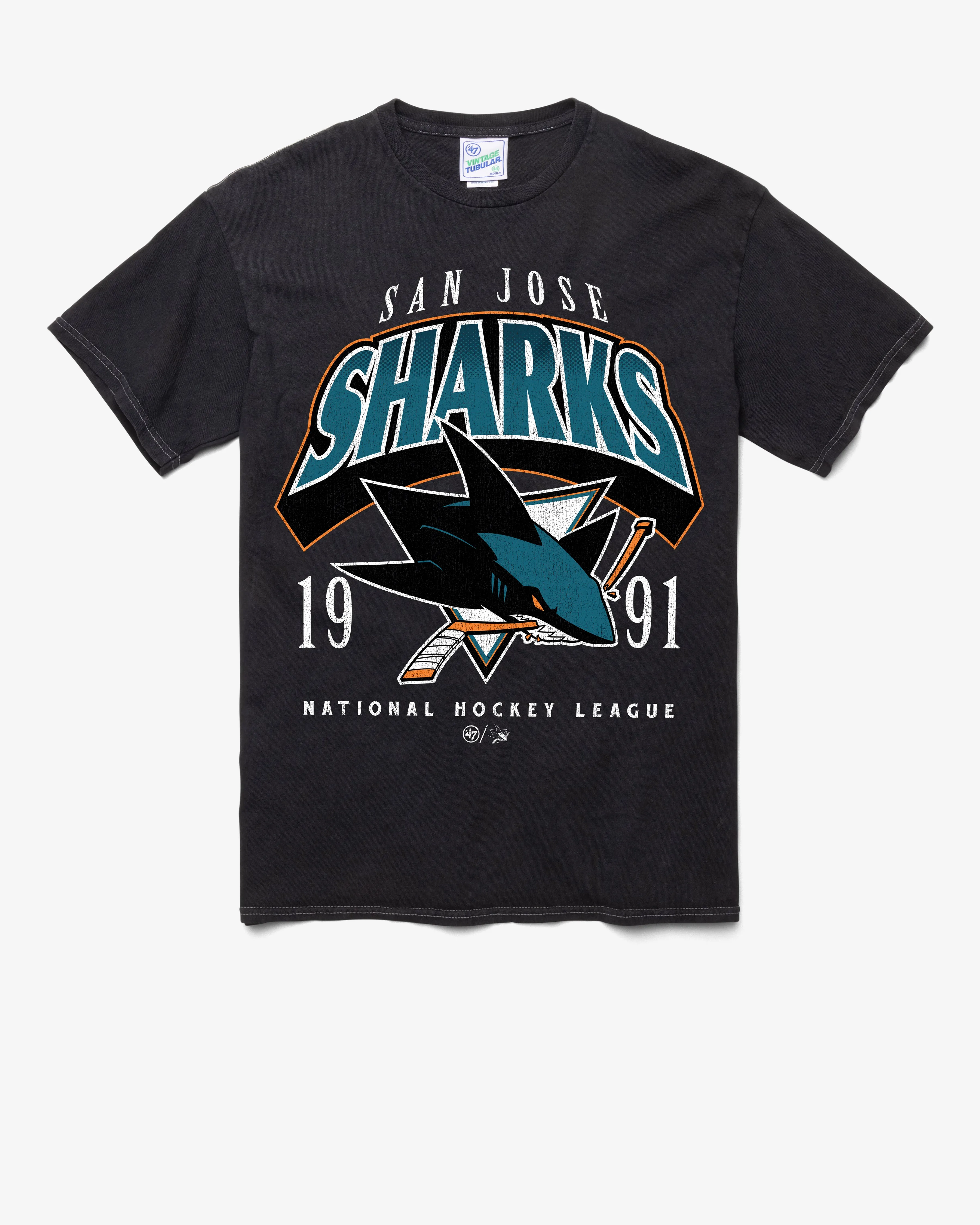 SAN JOSE SHARKS LOCKER VINTAGE '47 TUBULAR TEE