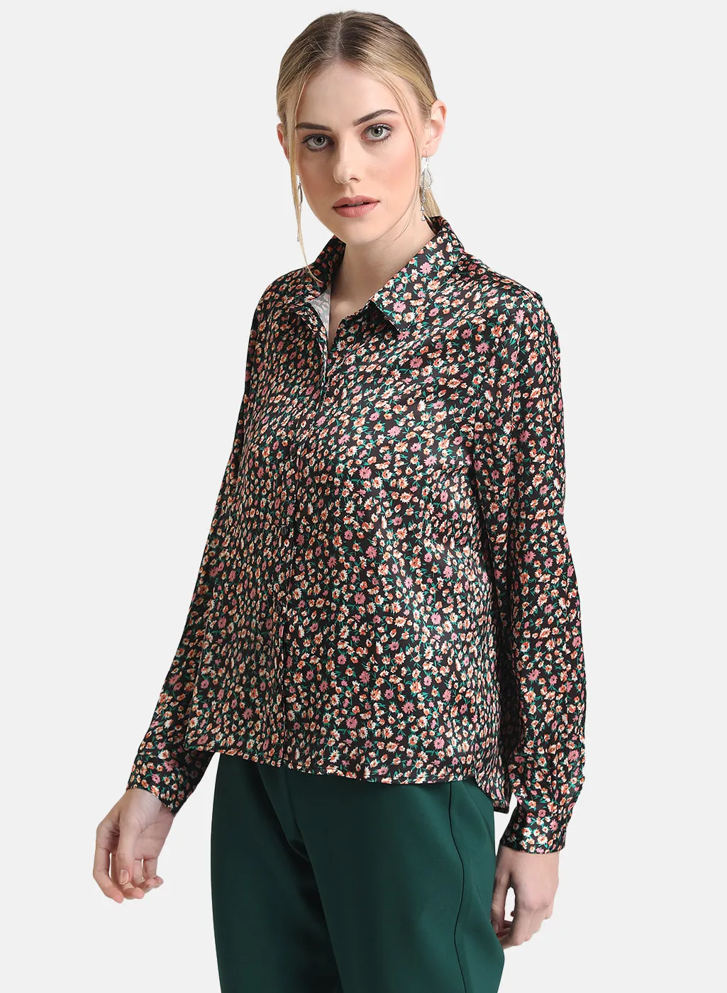 Satin Classic Printed Shirt