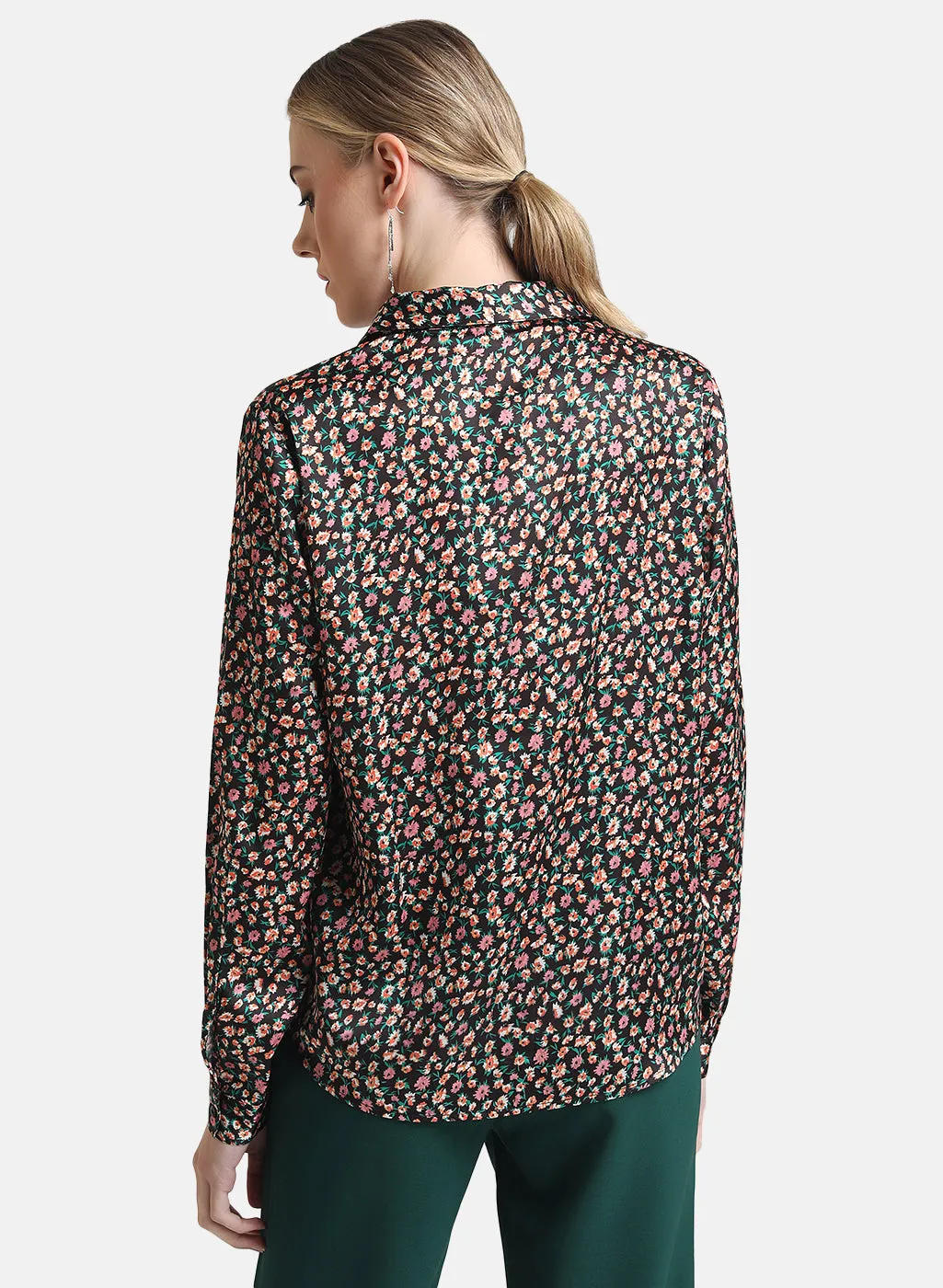 Satin Classic Printed Shirt