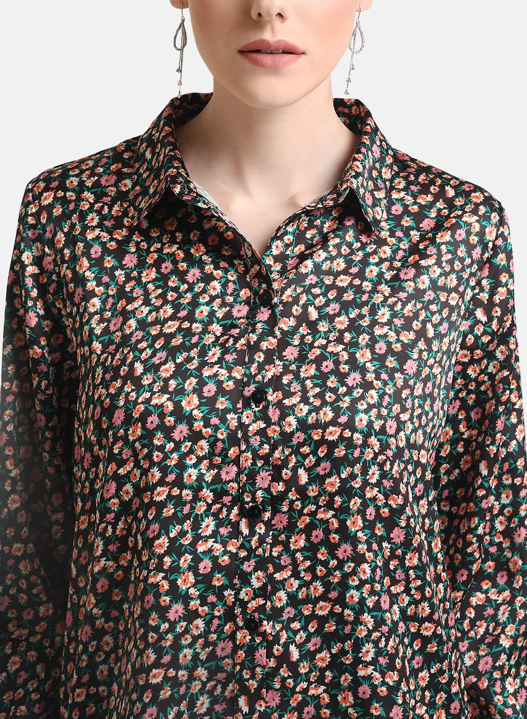 Satin Classic Printed Shirt